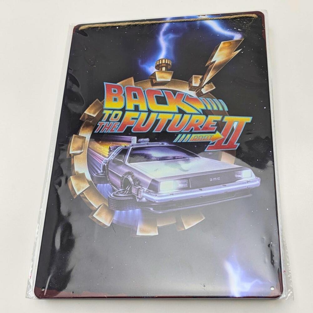 Back to the Future Part II Aluminum Wall Hanging Picture NEW IN BOX